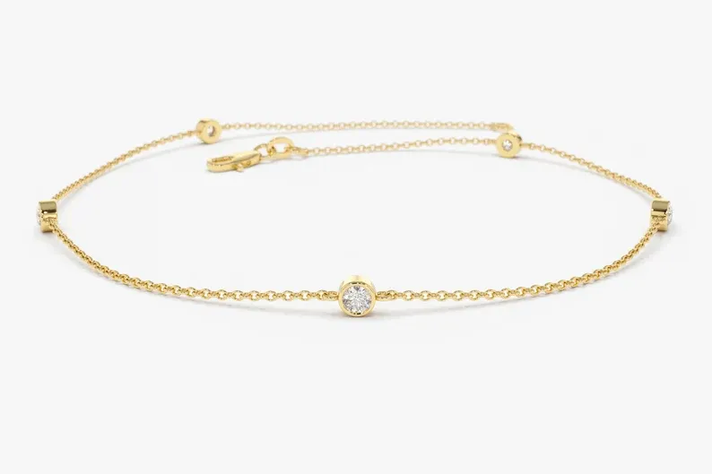 0.20CTW Moissanite Solitaire Bracelet