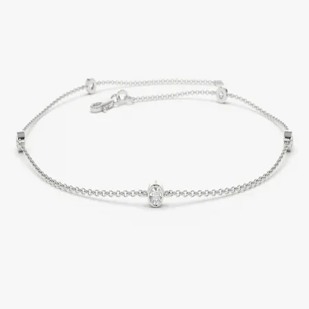 0.20CTW Moissanite Solitaire Bracelet