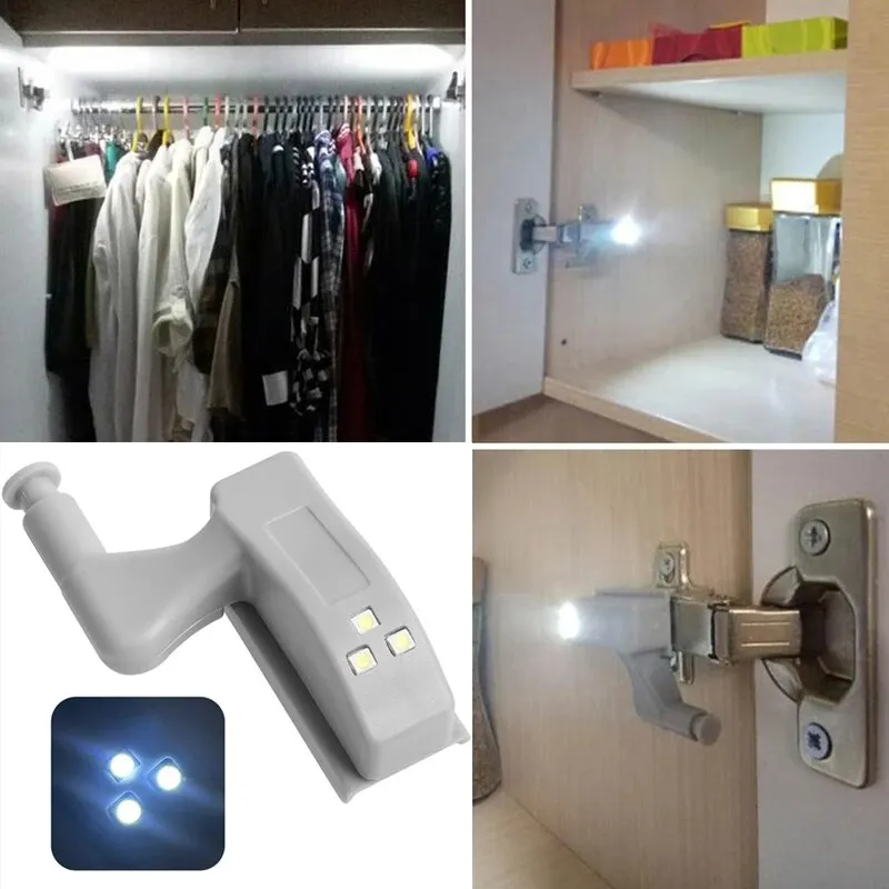 10pcs LED Sensor Hinge Wardrobe Lamp