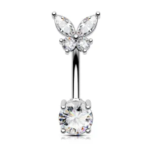 14G Delicate Butterfly Top Belly Button Ring