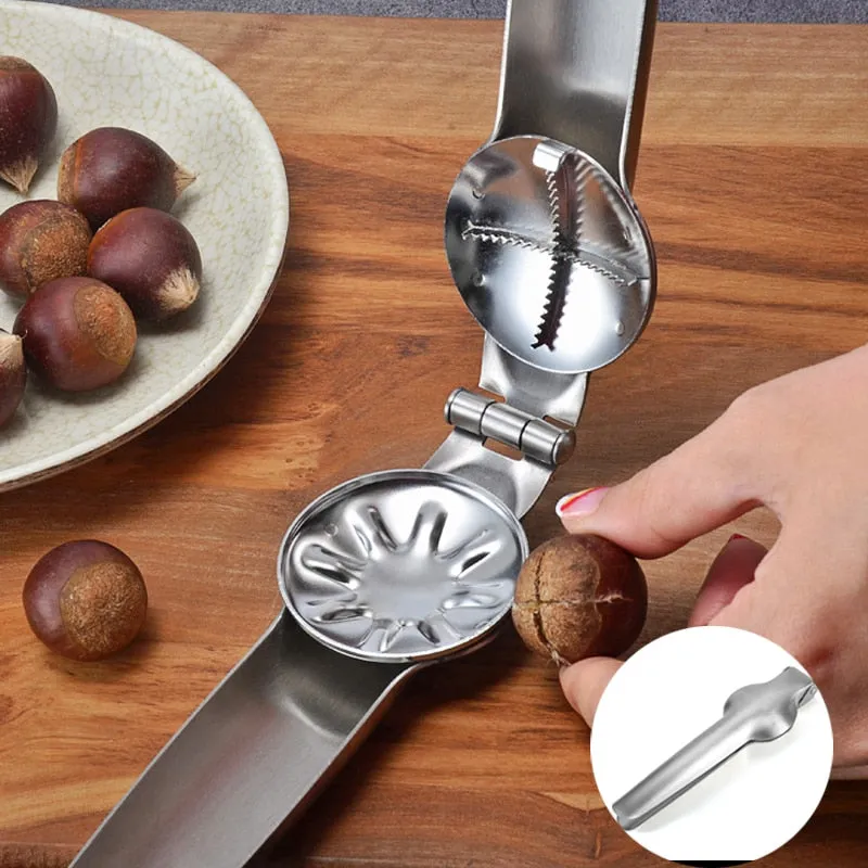 2 In 1 Stainless Chestnut Machine Chestnut Cutter Chestnut Opener