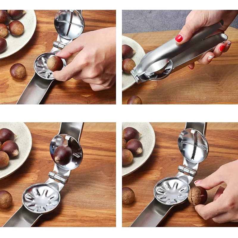 2 In 1 Stainless Chestnut Machine Chestnut Cutter Chestnut Opener