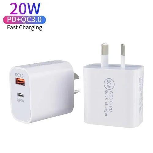 20W QC3  PD Quick Charger USB   Type C