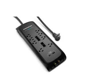 8 Outlet Power Strip Surge Protector, 1 USB-C, 1USB-A