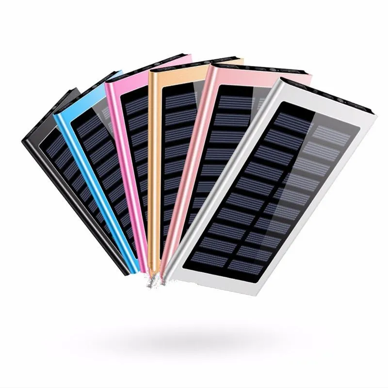 Aluminum Portable Solar Power Bank 20000 mAh