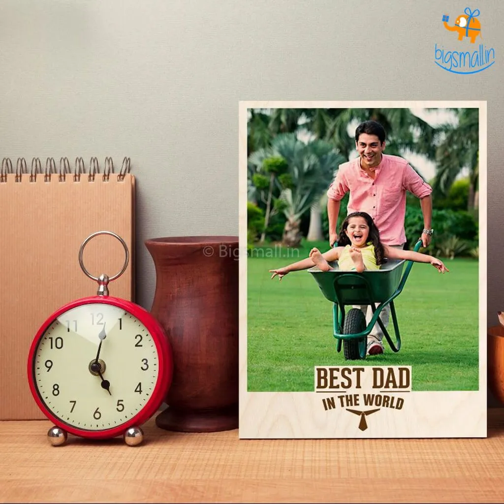 Best Dad Ever Personalized Wooden Print Frame | COD not available