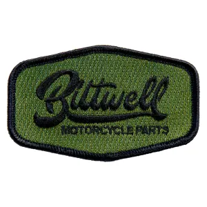 BILTWELL PATCH 3.5" [CURSIVE BLACK/GREEN] 8.9CM