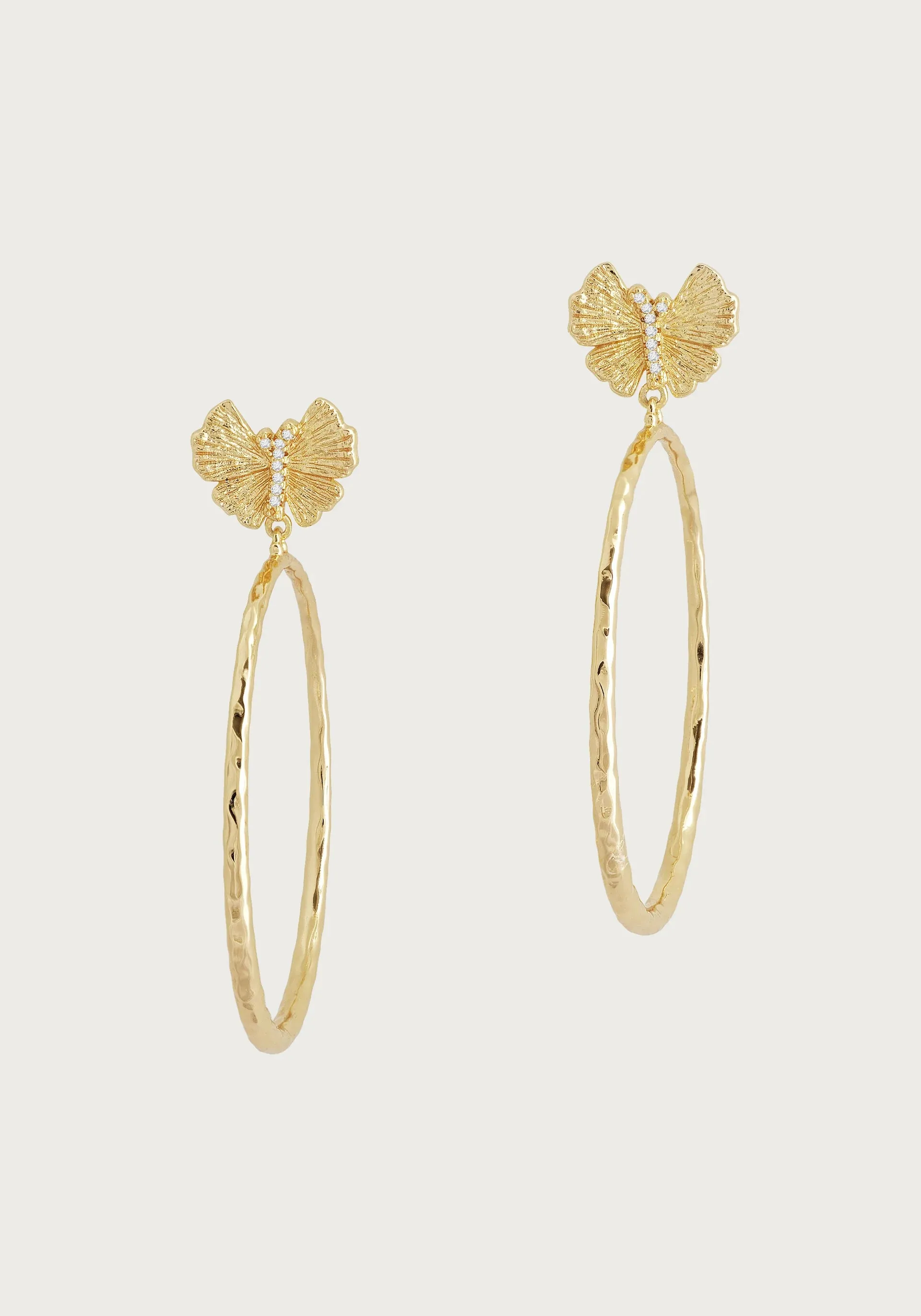 Butterfly Single Hoop Earrings