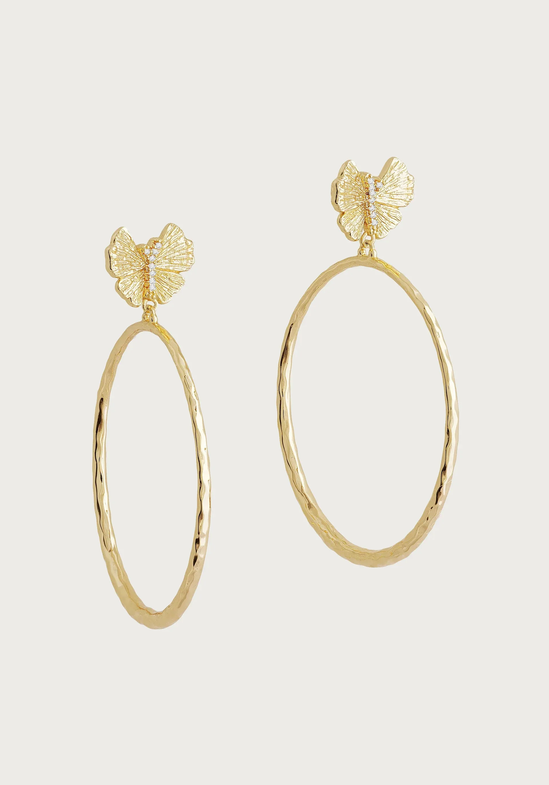 Butterfly Single Hoop Earrings