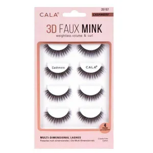 CALA 3D Faux Mink Lashes CASHMERE - 4 Pack