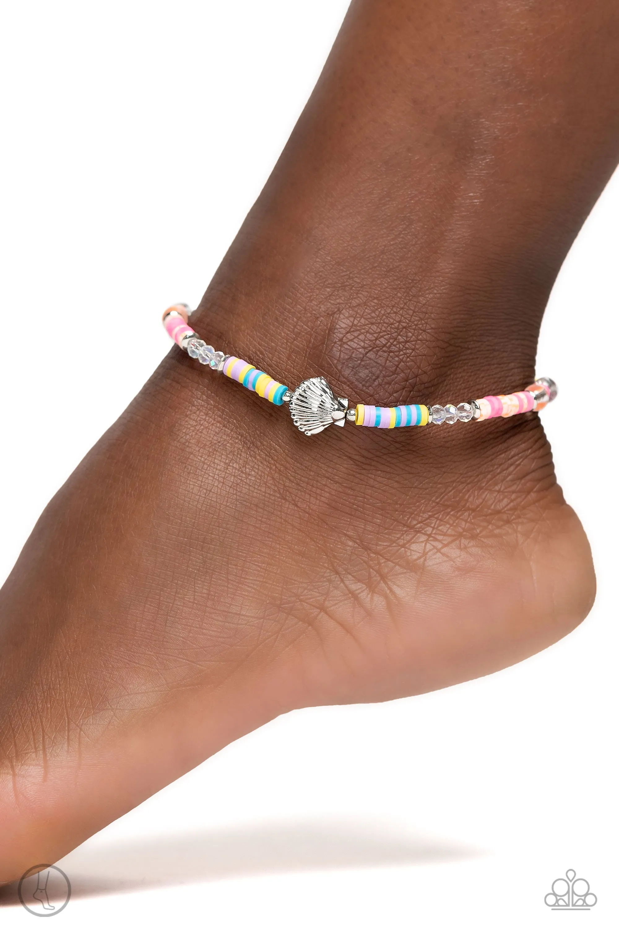 Carefree Coral Multi Anklet - Paparazzi Accessories