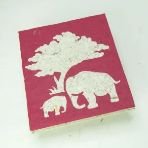 Classic Elephant POOPOOPAPER - Mom & Baby - Burgundy - Eco-friendly Journal