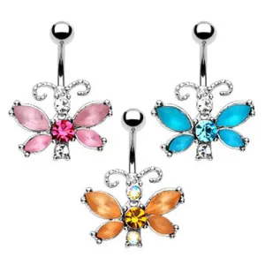 Crystal Butterfly Belly Jewelry