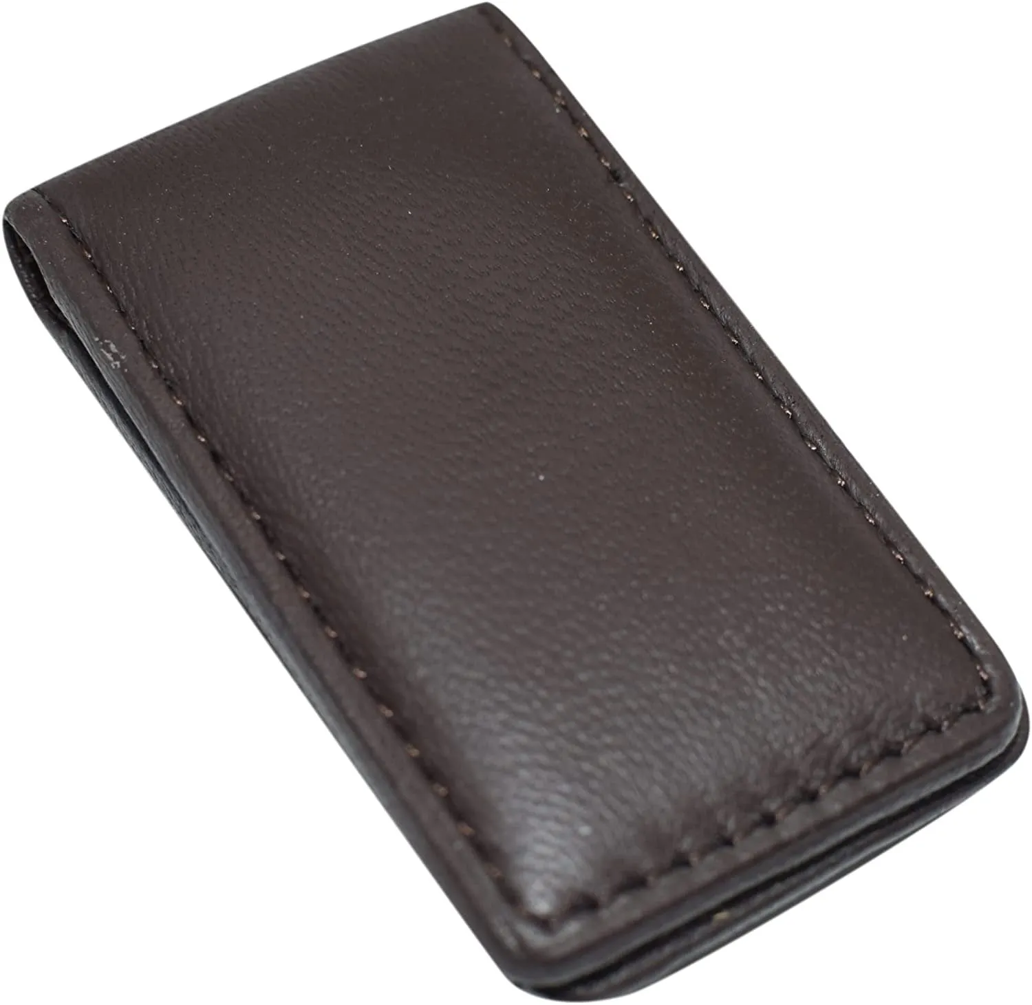 Genuine Leather Slim Magnetic Money Clip Money Bill Holder for Men