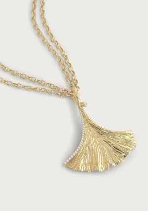 Ginkgo Pendant Necklace