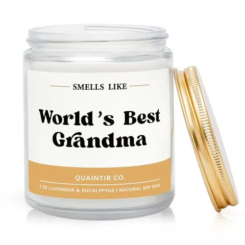 Grandma Mothers Day Gifts, Gifts for Grandma Birthday Gifts - Lavender Scented Candles, Birthday Christmas Gifts for Grandma from Grandkids Granddaughter, Grandma Gifts Ideas