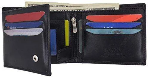 Hand Made Genuine Leather Hybrid Bifold Trifold Credit Card ID Wallet by Moga