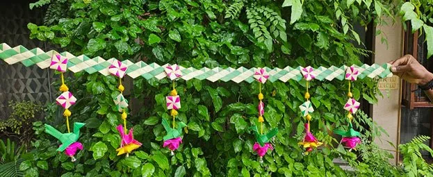 Handmade Palm Leaf Parrot Bandhanwar I Diwali Decoration I Single