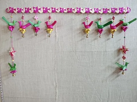 Handmade Palm Leaf Parrot Bandhanwar I Diwali Decoration I Single