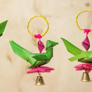 Handmade Palm Leaf Parrot Bandhanwar I Diwali Decoration I Single