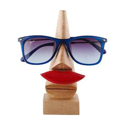 Handmade Wooden Nose Shaped Spectacle Holder | Home Decor