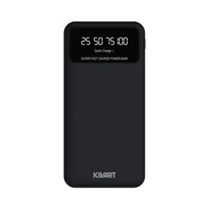 Kivart Titan 10,000 mAh Powerbank | Fast Charging | Universal Compatibility | LED Battery Indicator | 22 Watt Output