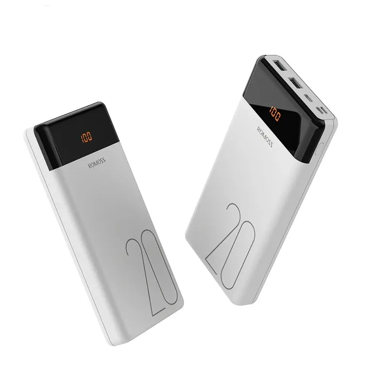 LT20 Power Bank 20000mAh Dual USB  Portable Charger With LED Display Fast External Battery For Phones Tablet Xiaomi