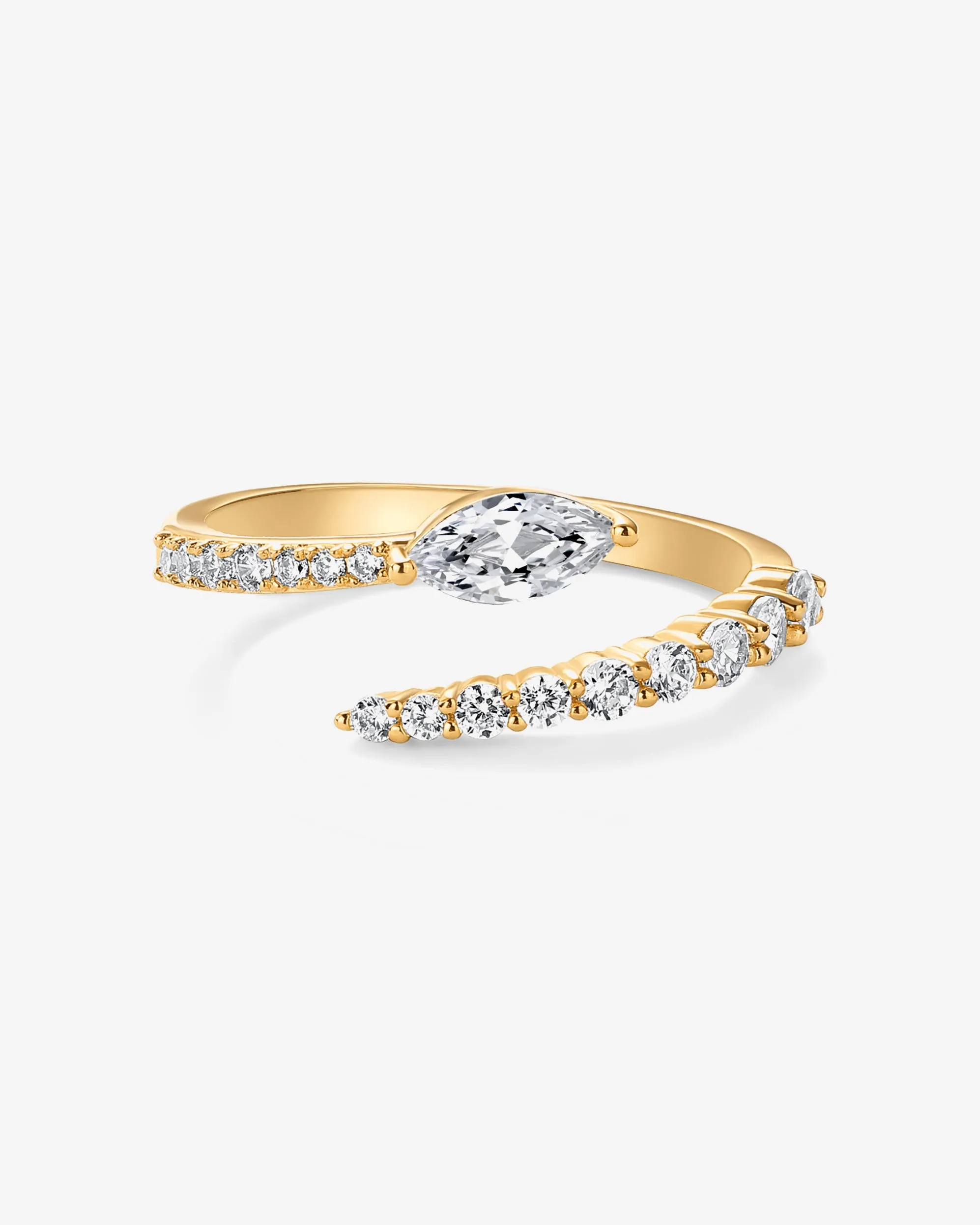 Marquise Crossover Ring