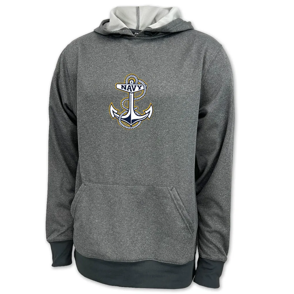 Navy Anchor Center Chest Performance Hood