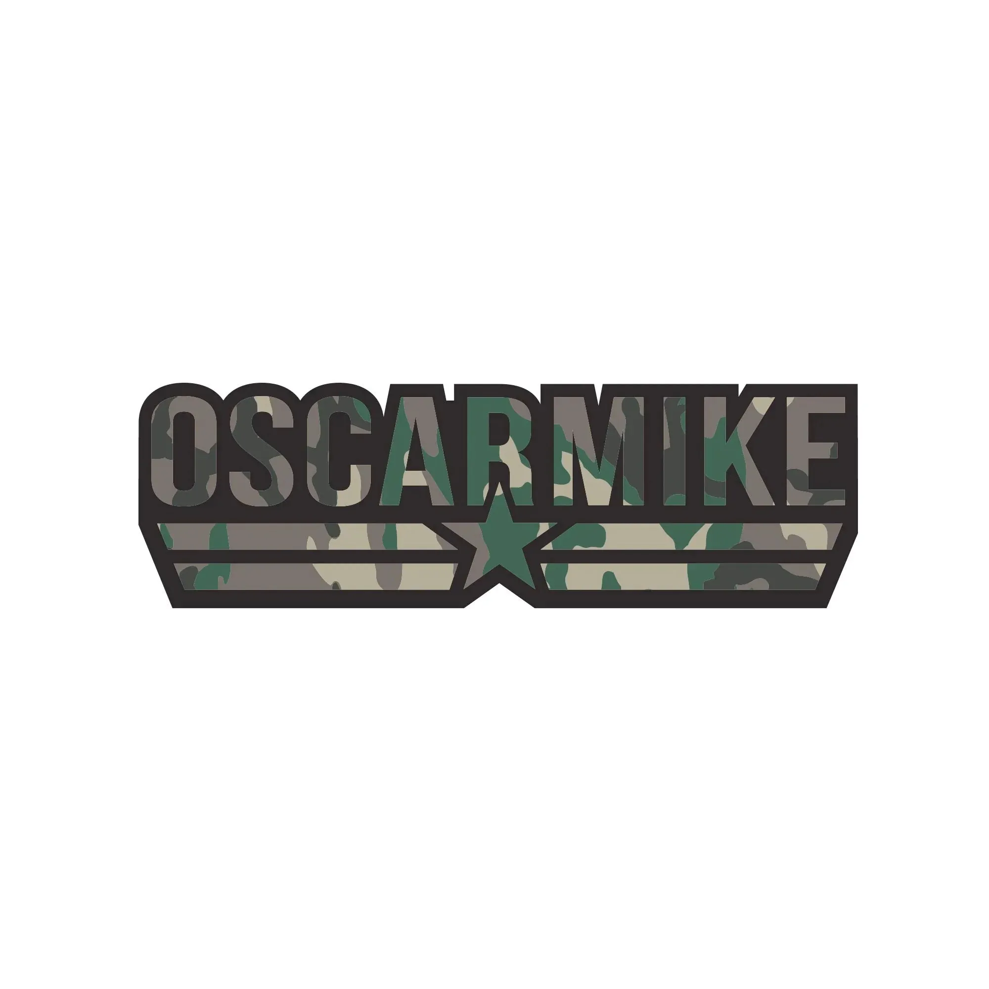 OM Camo Logo Sticker