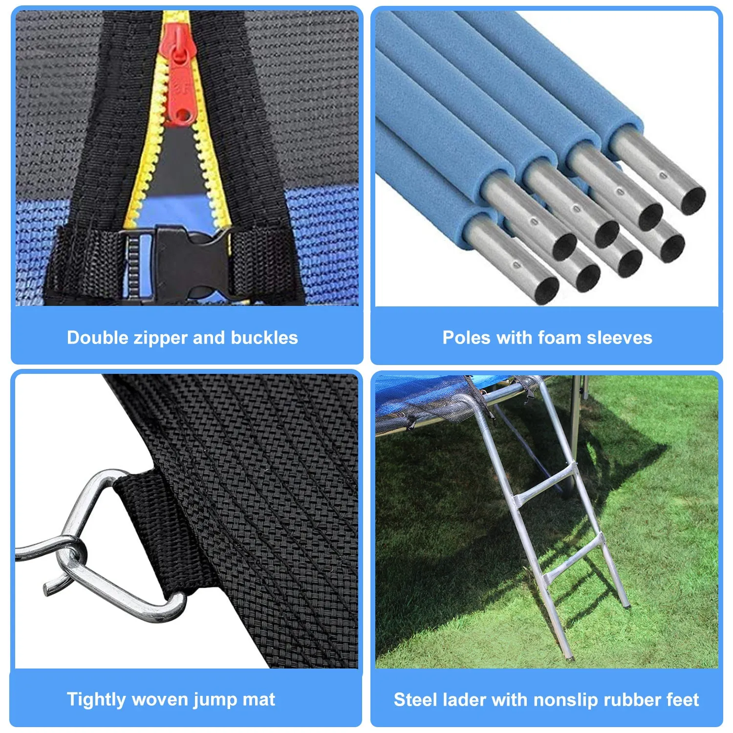 Outdoor Trampoline - Galvanized Steel Frame - Gorilla Gadgets