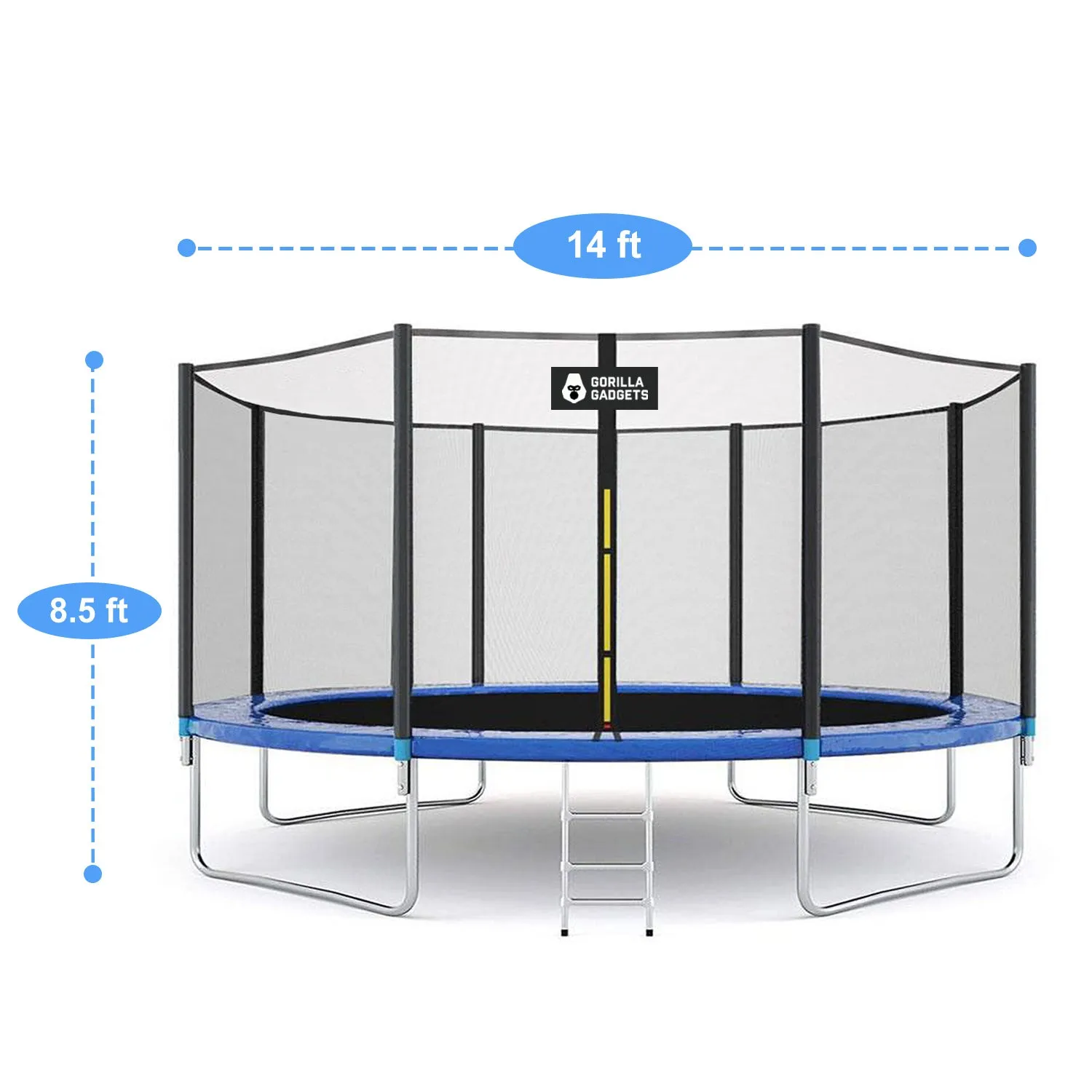 Outdoor Trampoline - Galvanized Steel Frame - Gorilla Gadgets