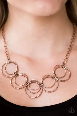 Paparazzi Accessories - CIRCLE du Soleil #N18 Peg - Copper Necklace