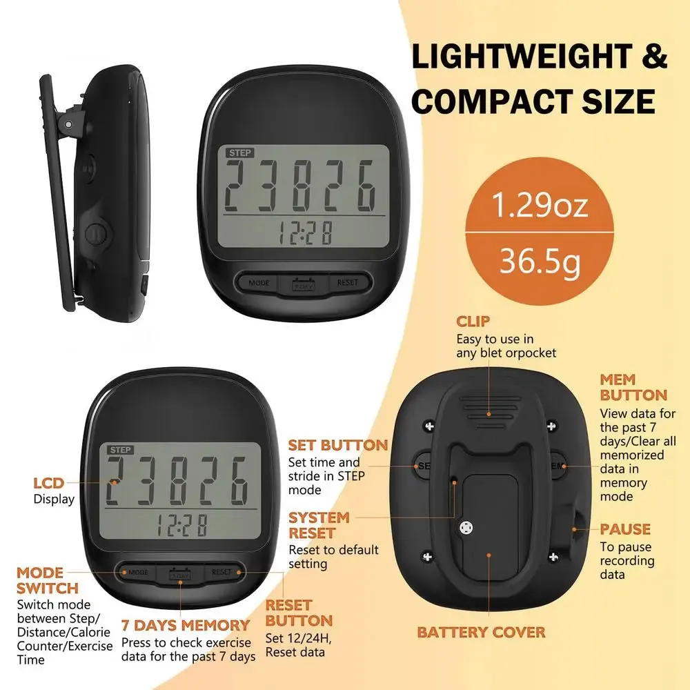 Pedometer For Walking Calorie Counter Simple Pedometer