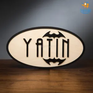 Personalized Batman Themed Nameplate | COD not available