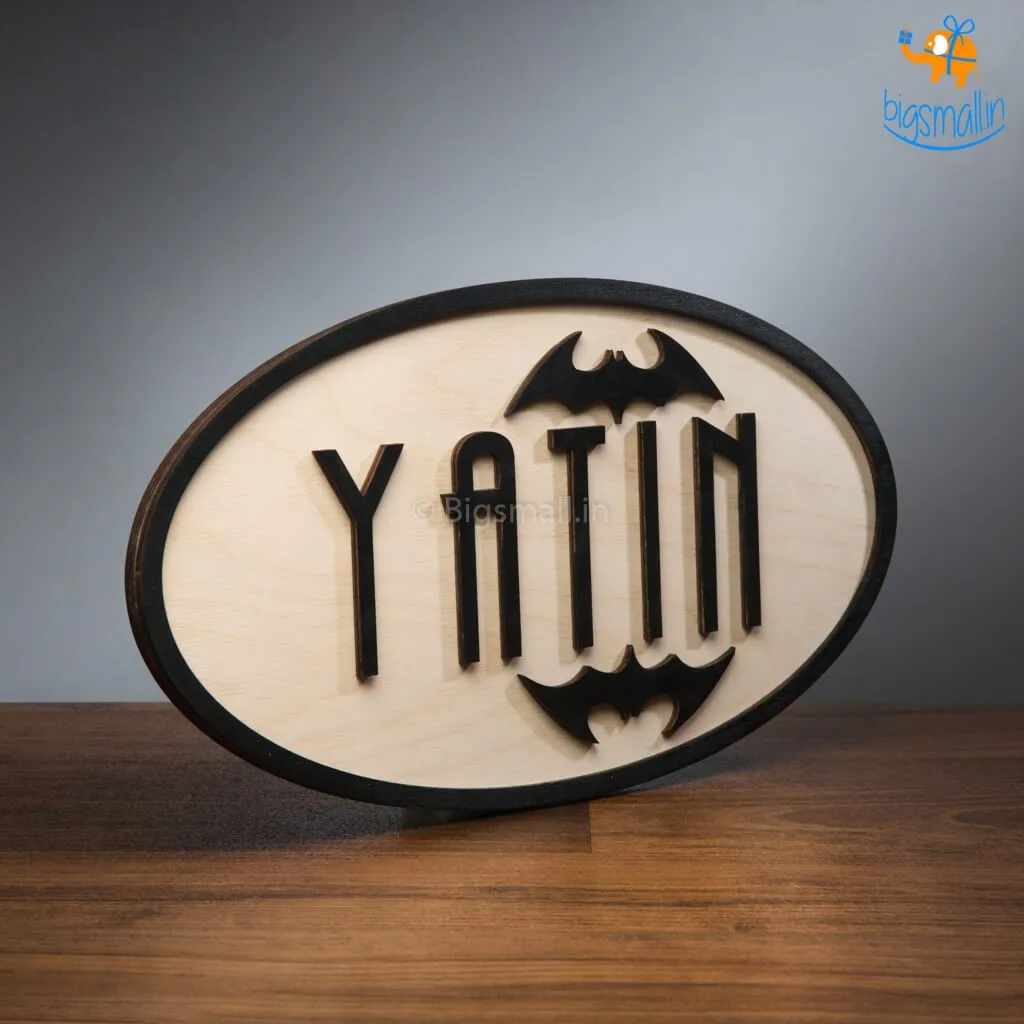 Personalized Batman Themed Nameplate | COD not available