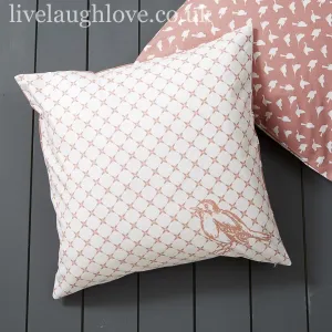 Pink Bird 50cm Cotton Cushion Cover