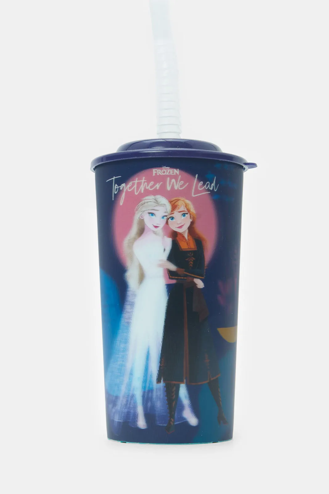 Purple Frozen 3D Tumbler With Straw