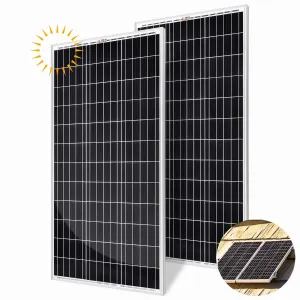 RSolarX™ Two 100W Solar Panels: 200W Total, 12V, High Efficiency Power, Off-Grid