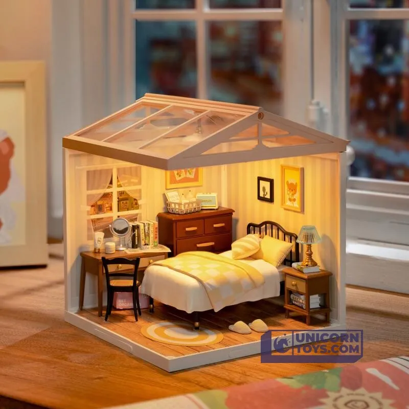 Sweet Dream Bedroom | Rolife Super Creator DW009 DIY Stackable Dollhouse Miniatures Kit