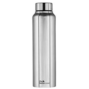 The Better Home 304 Stainless Steel Water Bottle 1 Litre | Water Bottle For Office Home | Water Bottle Steel | Steel Water Bottle For Kids School | Office Water Bottle For Women Men (Silver - 1 Pcs)