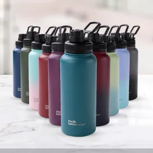 The Better Home Insulated Water Bottle 1 Litre | Double Wall Hot and Cold Water for Home, Gym, Office | Easy to Carry & Store | Insulated Stainless Steel Bottle (Pack of 1, Teal)