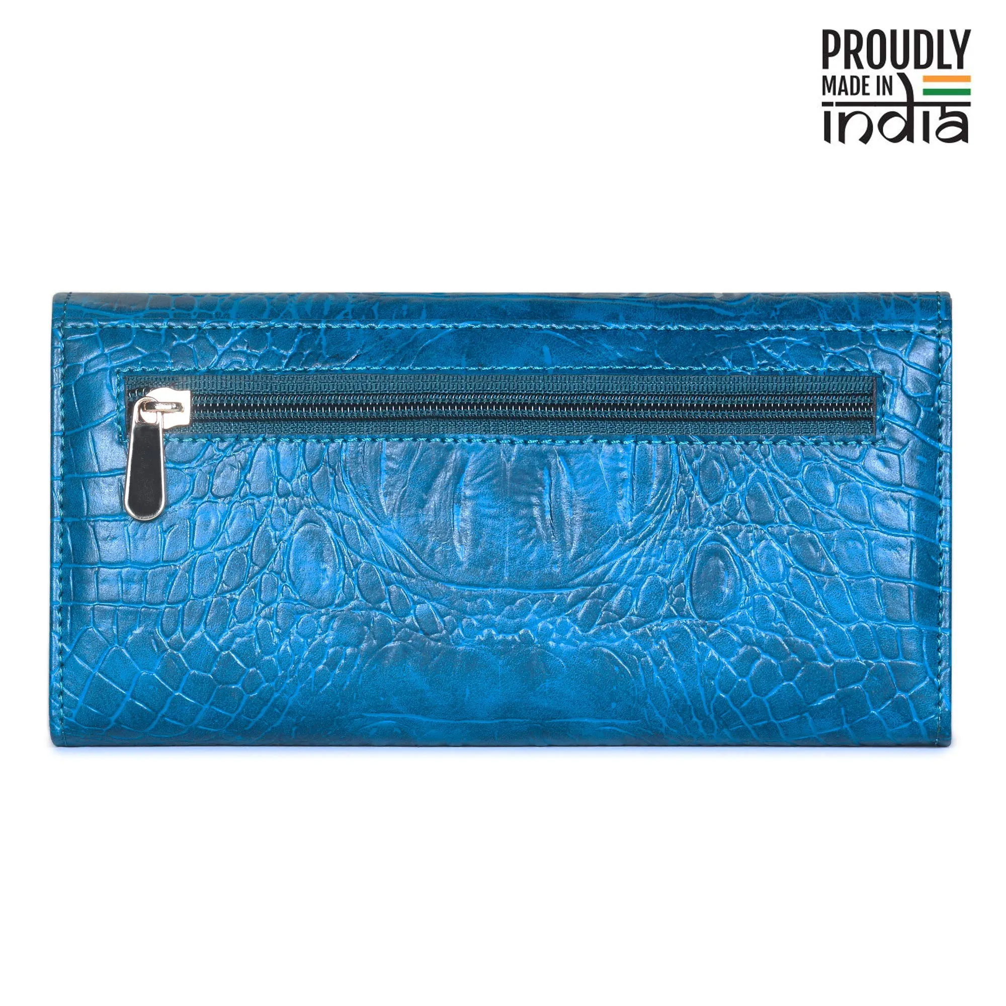 THE CLOWNFISH Octavia Womens Wallet Clutch Ladies Purse with Card holders (Olympic Blue)