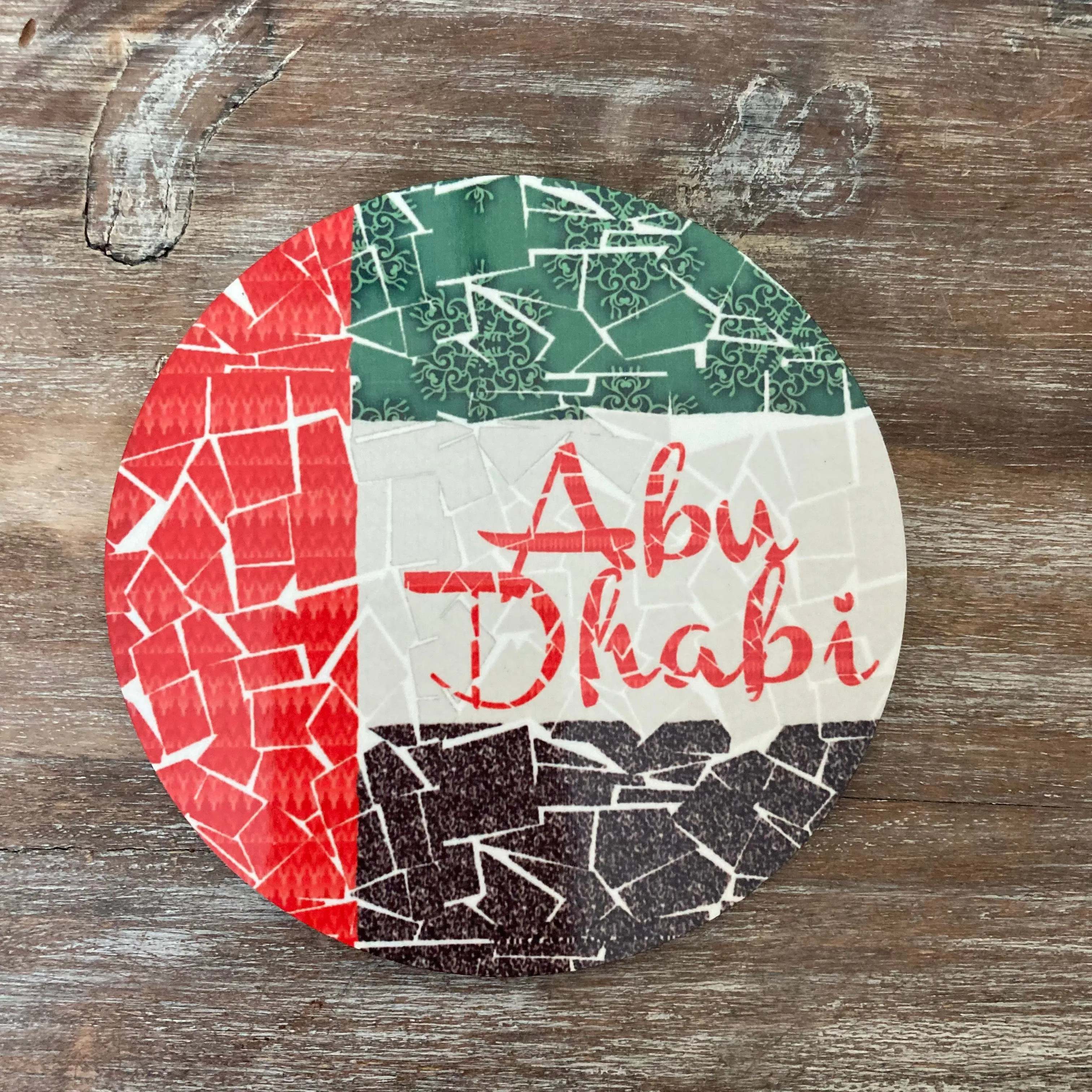 UAE Flag Abu Dhabi Coaster