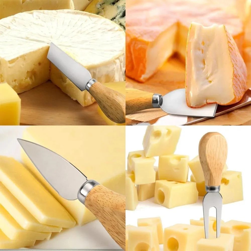 Wooden Cheese Slicer Cutter Board Bamboo Cutting Board Handle